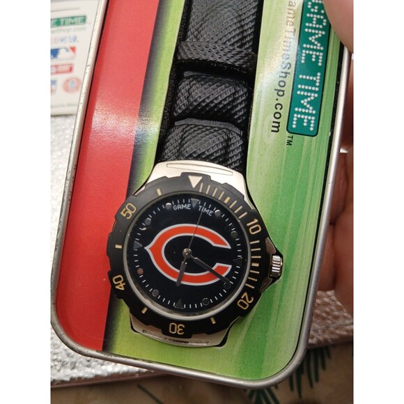 Game Time Chicago Bears NFL Watch Great Shape Needs Battery - Picture 3 of 5